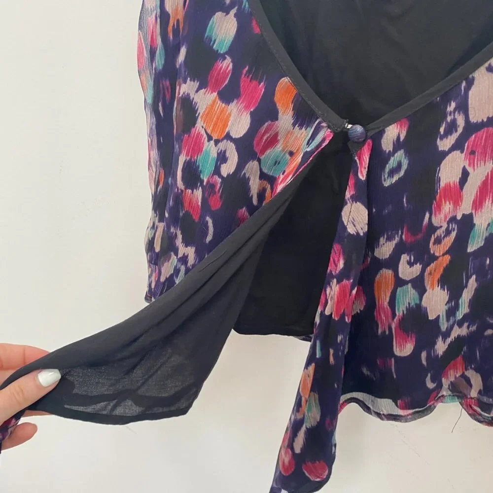 Olivaceous Abstract Print Tank Blouse Size Medium - Picture 5 of 7